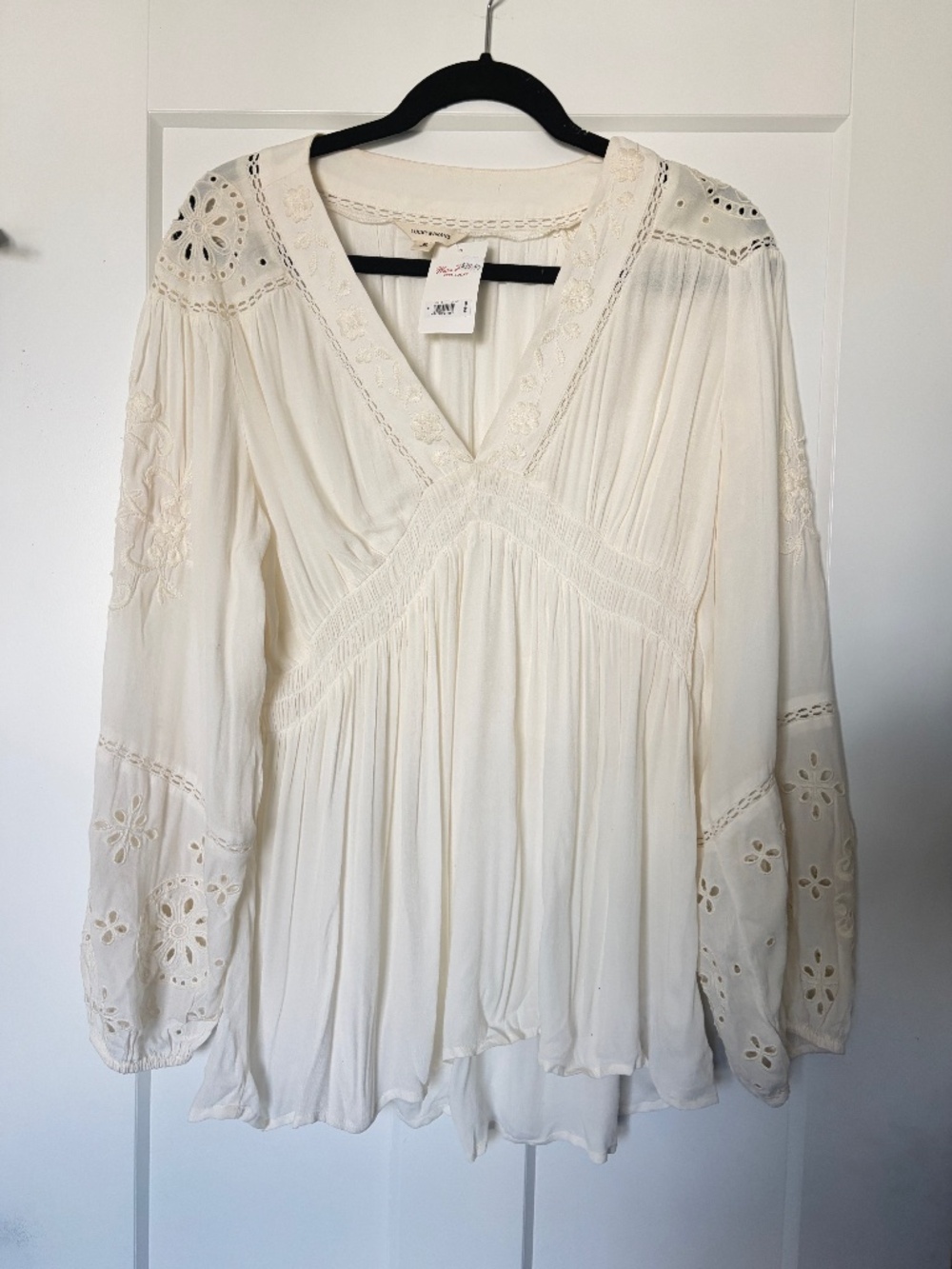 Lucky Brand Boho Blouse NWT Size Small 100% Cotton